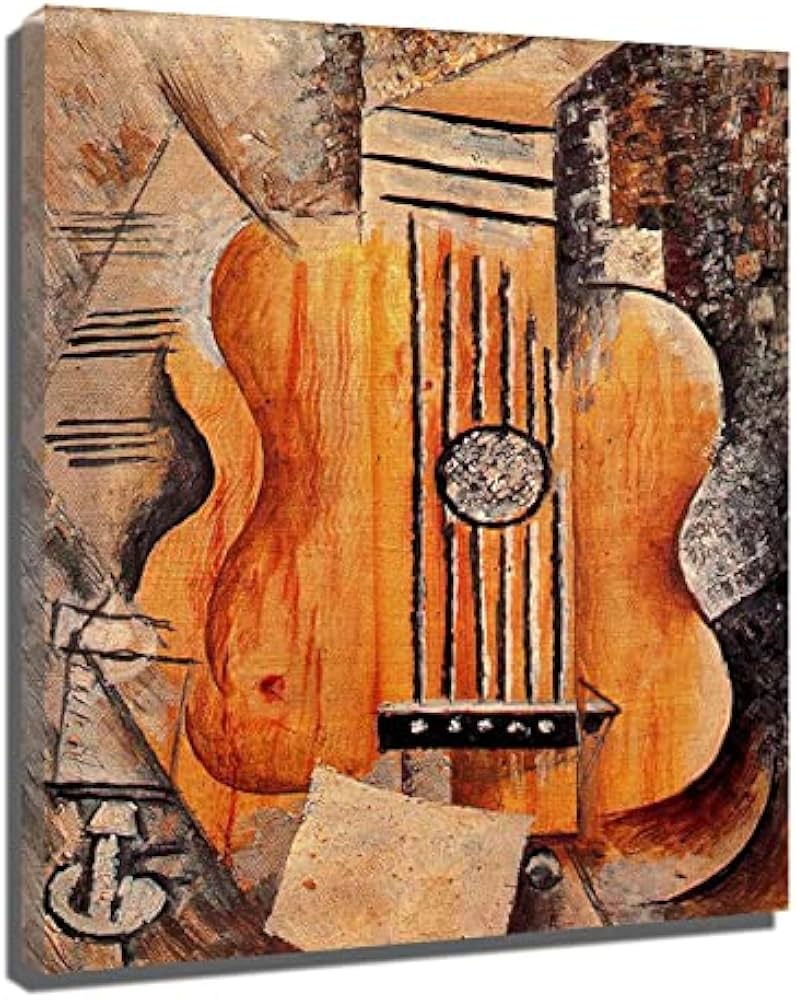 Amazon.co.jp: ピカソのギター キュビズムのモダニスト絵画 ポスター