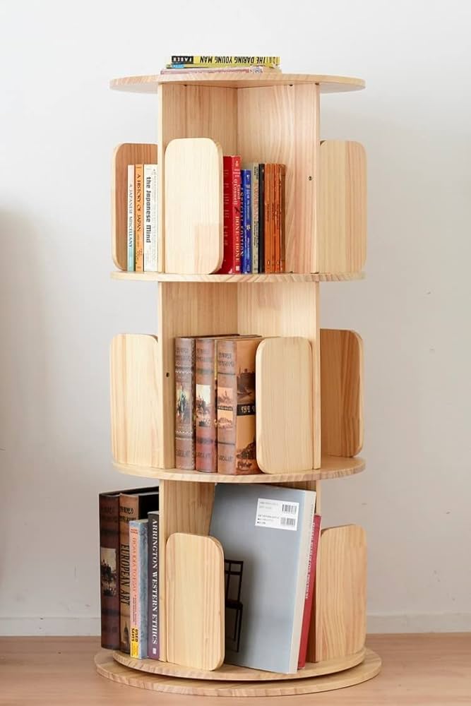 Amazon｜山善(YAMAZEN) 本棚 (回転式本棚) 絵本棚 天板に物が置ける A4