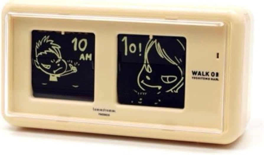 Amazon.co.jp: 奈良美智 パタパタクロック WALK ON ベージュ : おもちゃ