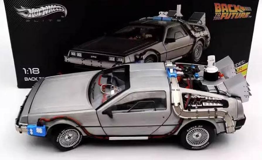 Amazon.co.jp: HW 1/18 バックトゥザフューチャー デロリアン : おもちゃ