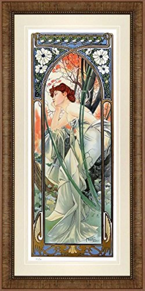 Amazon.co.jp: アルフォンス・ミュシャ『夕べの夢想 四つの時の流れ