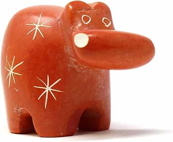 Amazon.co.jp: Global Crafts ソープストーン 小さなカバの置物 ケニア