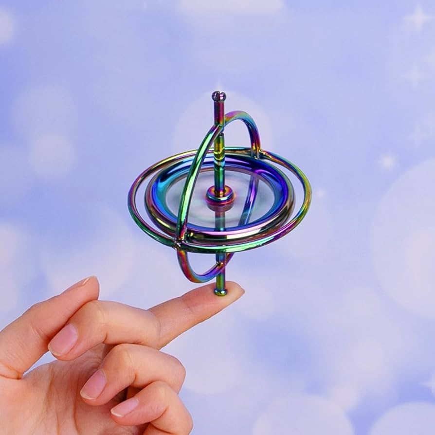 Amazon | シルバー回転ジャイロスコープ 大人の教育や子供の不安軽減に