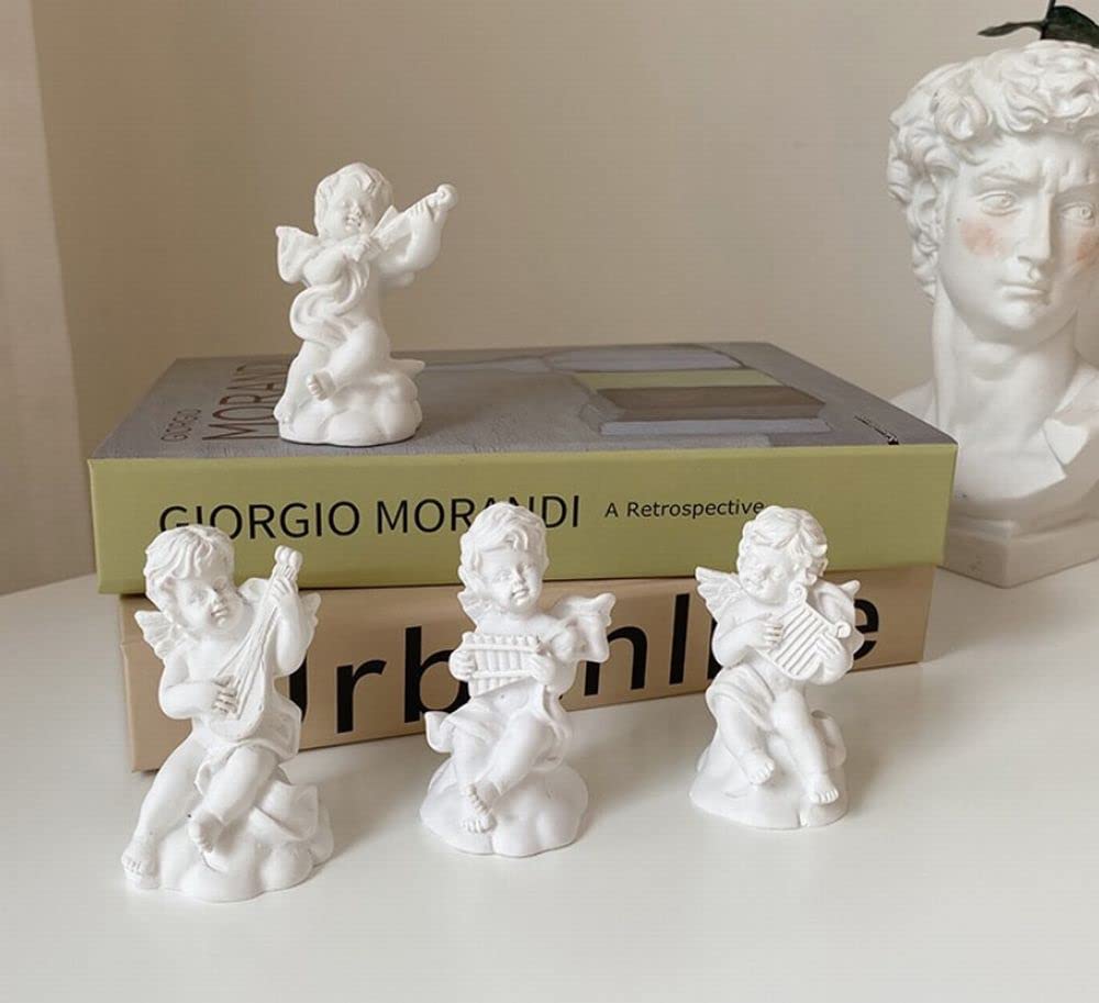 Amazon.co.jp: Anfang 天使の置物 アンティーク 小さい天使4体