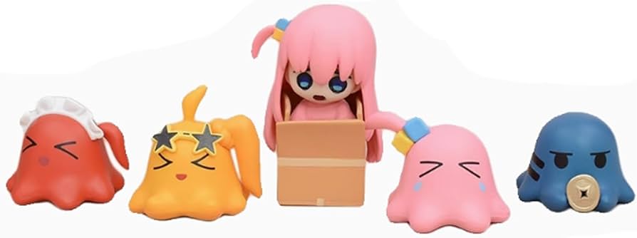 Amazon | ぼっちざろっく 後藤ひとり メンダコ フィギュア 置物 5個