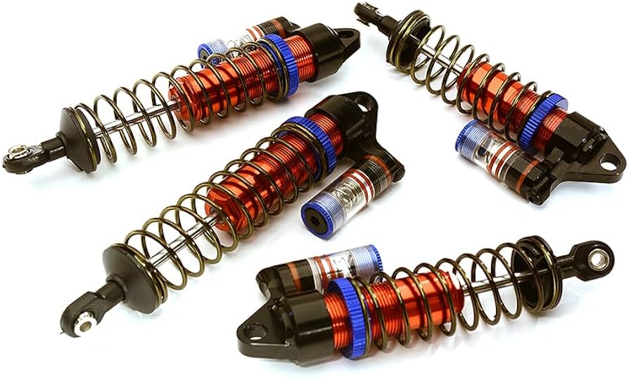 Amazon.com: Piggyback Shock Set (4) for Traxxas 1/10 Slash 2WD