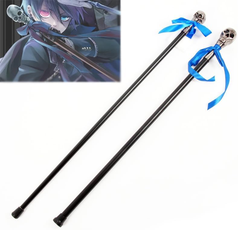 Amazon.co.jp: 黒執事 シエル コスプレ道具 髑髏 杖 剣 剣身がある