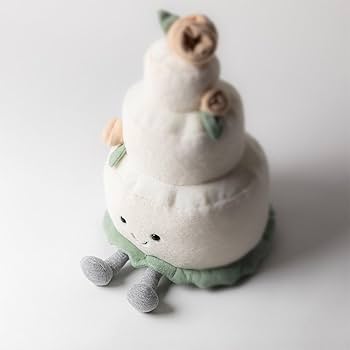 Amazon.co.jp: Jellycat Amuseables ウェディングケーキぬいぐるみ 12