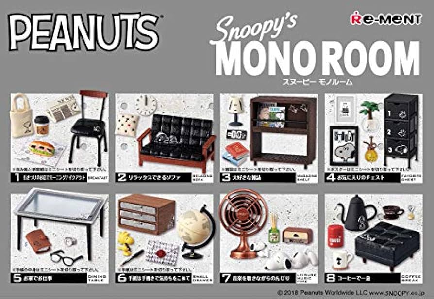 Amazon.com: Peanuts SNOOPY's MONO ROOM 8Pack BOX : Toys & Games