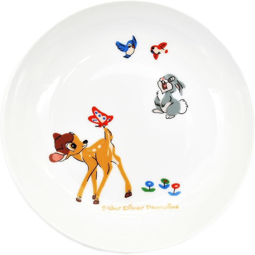 Amazon｜ディズニー 「 バンビ 」 皿 プレート 約17cm 電子レンジ 食洗