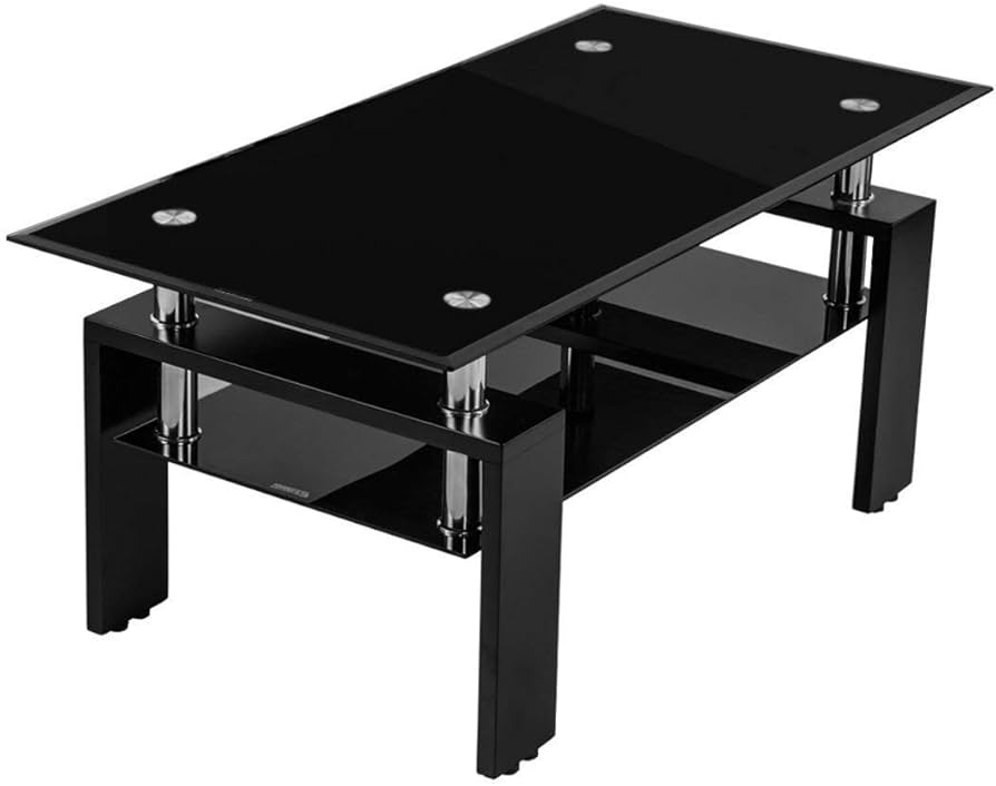 Amazon｜OSJ ガラステーブル コーヒー 強化ガラス天板 センター