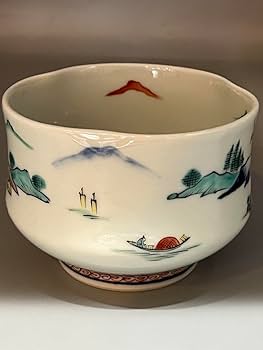 Amazon.co.jp: 茶道具 色絵祥瑞茶碗 林淡幽 五山窯 茶碗 共箱 : ホーム