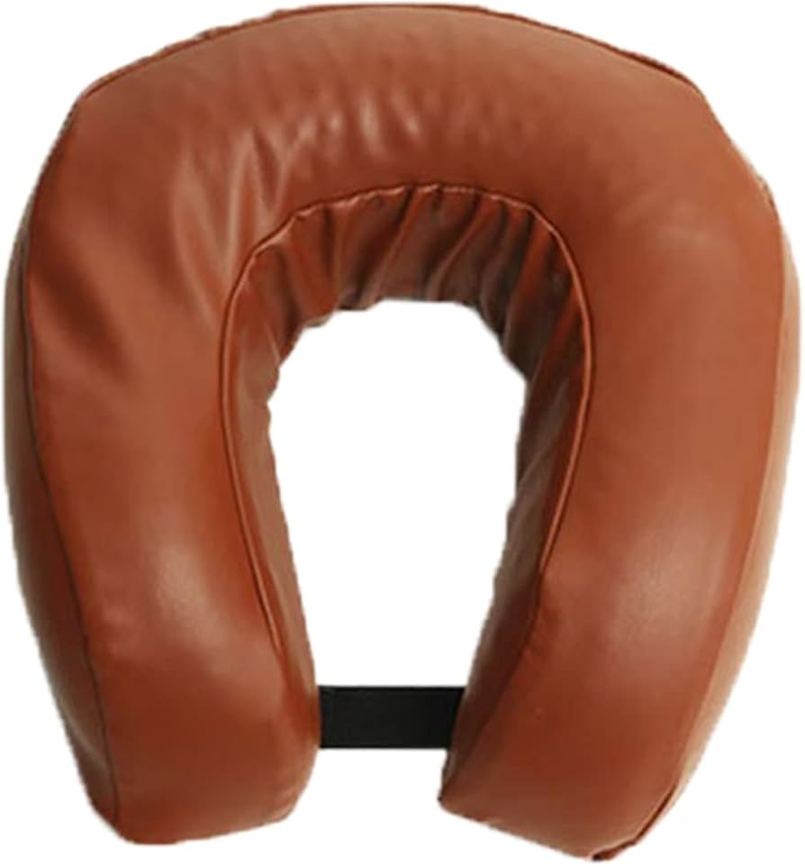 Amazon｜ジェル 顔マクラ (バンド付き) ライトブラウン [ マッサージ枕