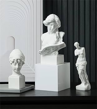 Amazon.co.jp: xiaoyuzhou 石膏像 胸像 人物像 置物 デビッド像 石膏像