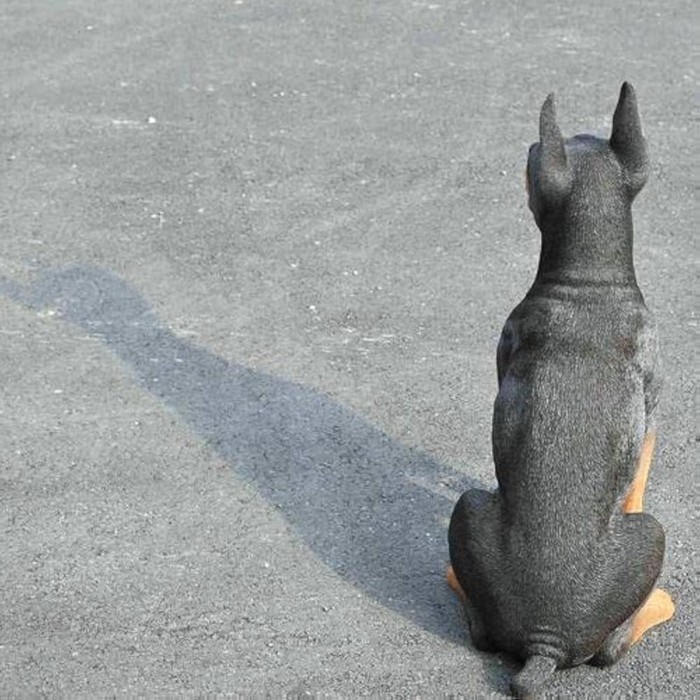 Amazon.co.jp: オーナメント置物黒ドーベルマン置物オブジェ犬いぬ 犬