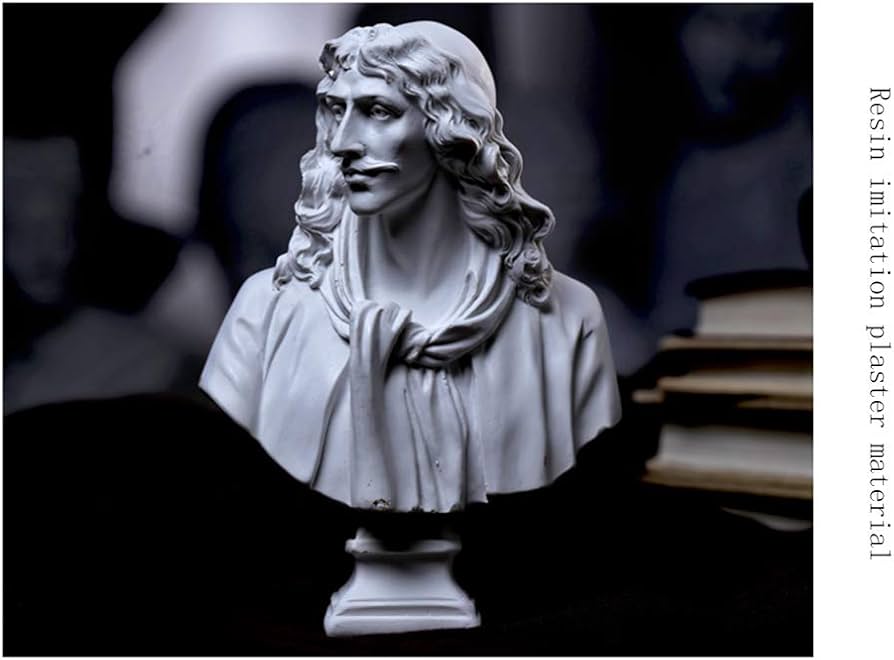 Amazon.co.jp: モリエールバスト像彫刻、樹脂手工芸品模造石膏像ホーム