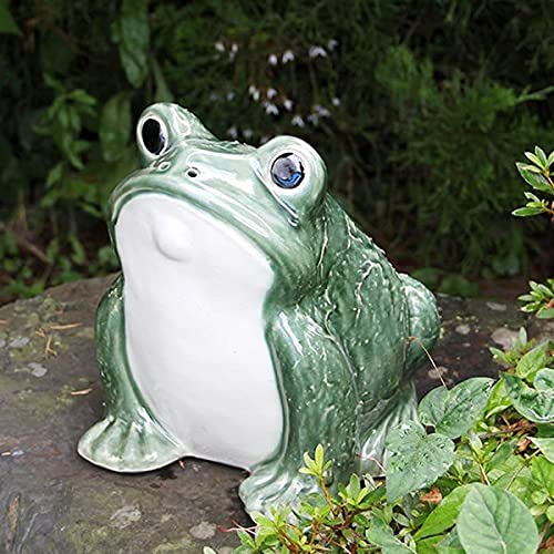 Amazon.co.jp: 信楽焼 カエル君【ka-0064】 緑色 縁起物カエル お庭に