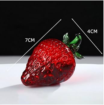 Amazon.co.jp: ガラス レッド ストロベリー クリスタル フルーツ
