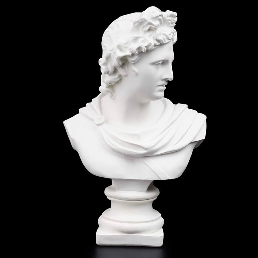Amazon.co.jp: GOGOS 石膏像 樹脂製 アポロ Apollo胸像 大18.5*11*29.5