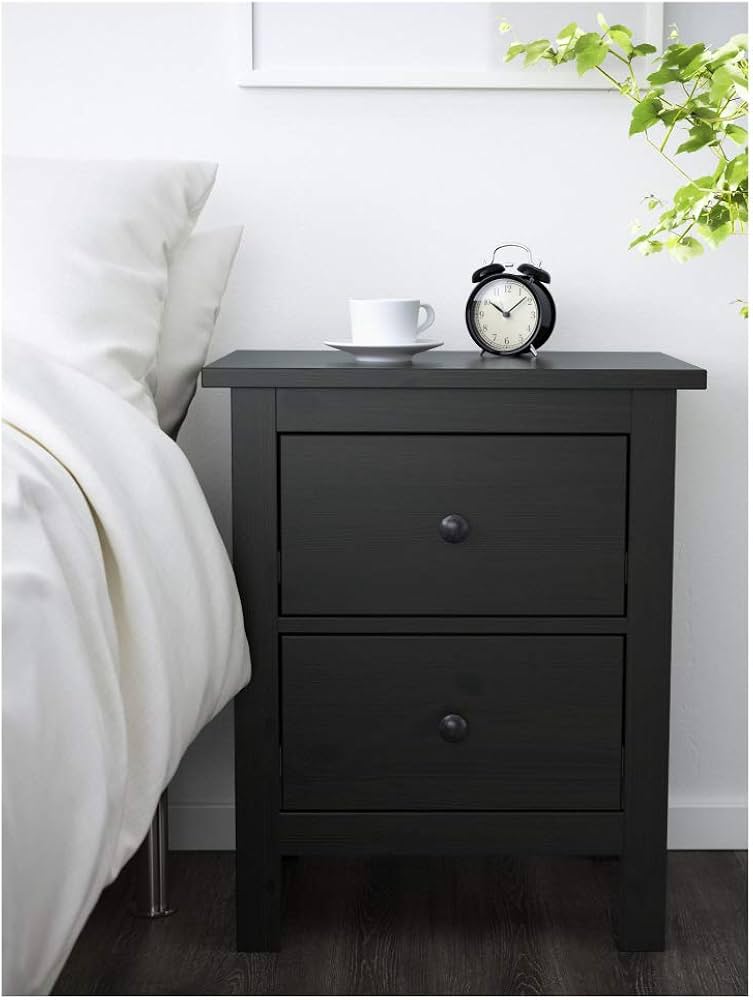 Amazon｜IKEA Hemnes 引き出し2つ チェスト ブラック ブラウン 502.426