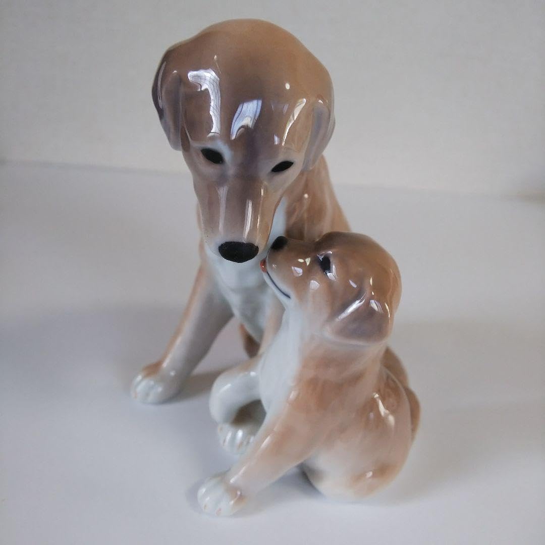 ロイヤルコペンハーゲン フィギュリン 犬 ゴールデンレトリバー親子