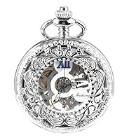 Amazon | TREEWETO 機械式 懐中時計 アンティーク ブルーダイヤル