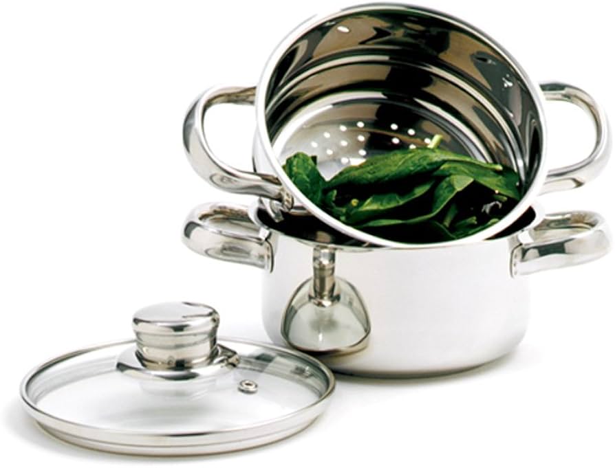 Amazon.com: Norpro 1-Quart Stainless Steel Mini Steamer Cooker, 3