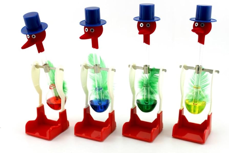 Amazon.co.jp: naissant 【4色セット】懐かしい ドリンキングバード