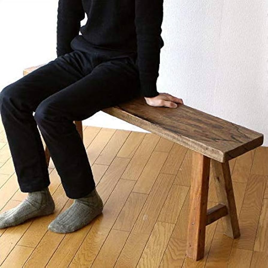 Amazon｜木製ベンチ レトロ アンティーク おしゃれ 長椅子 カフェ