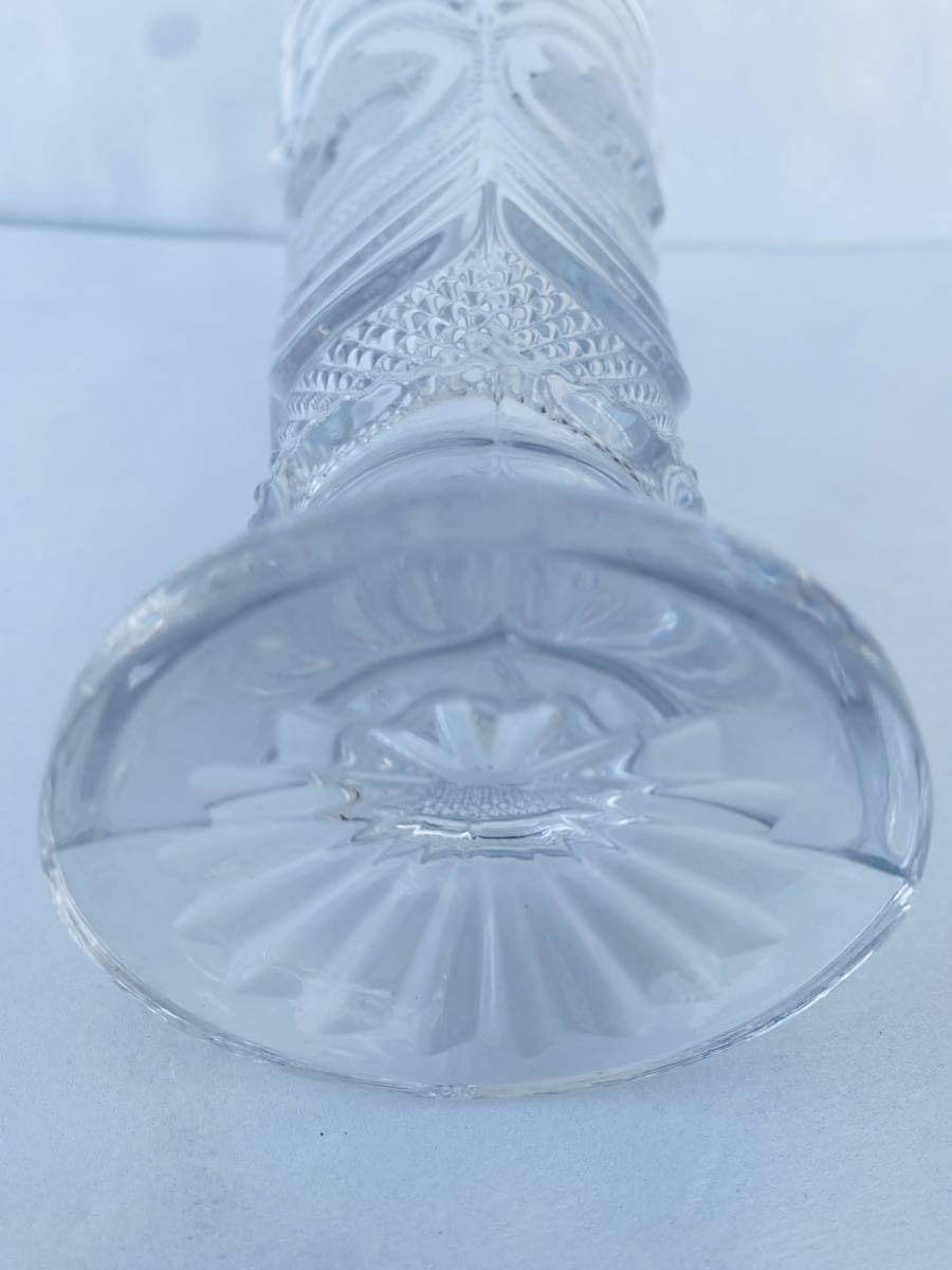 Amazon.co.jp: KAMEI GLASS JAPAN 花瓶 CRYSTAL PbO カメイ 24