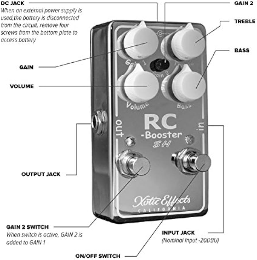 Amazon.co.jp: Xotic エキゾチック エフェクター ブースター RC