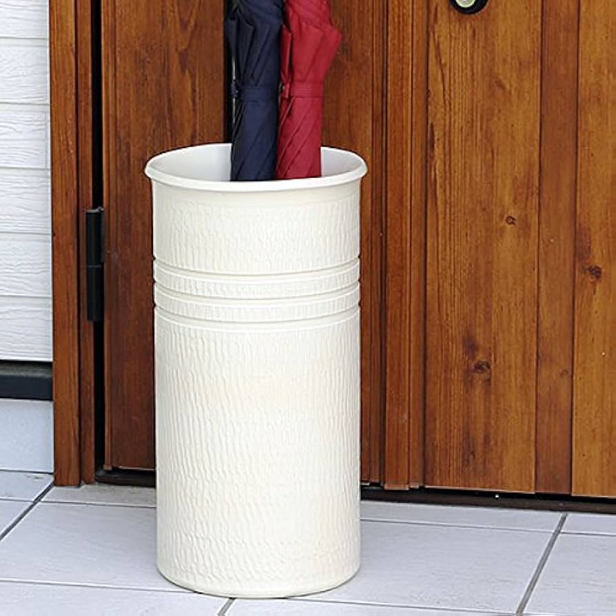 Amazon｜信楽焼 おしゃれ な 傘立て【白マット kt-0219】かさたて 陶器
