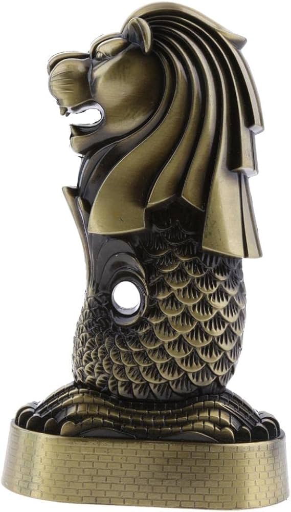 Amazon.co.jp: LOL-FUN ブロンズ マーライオン シンガポールの建物