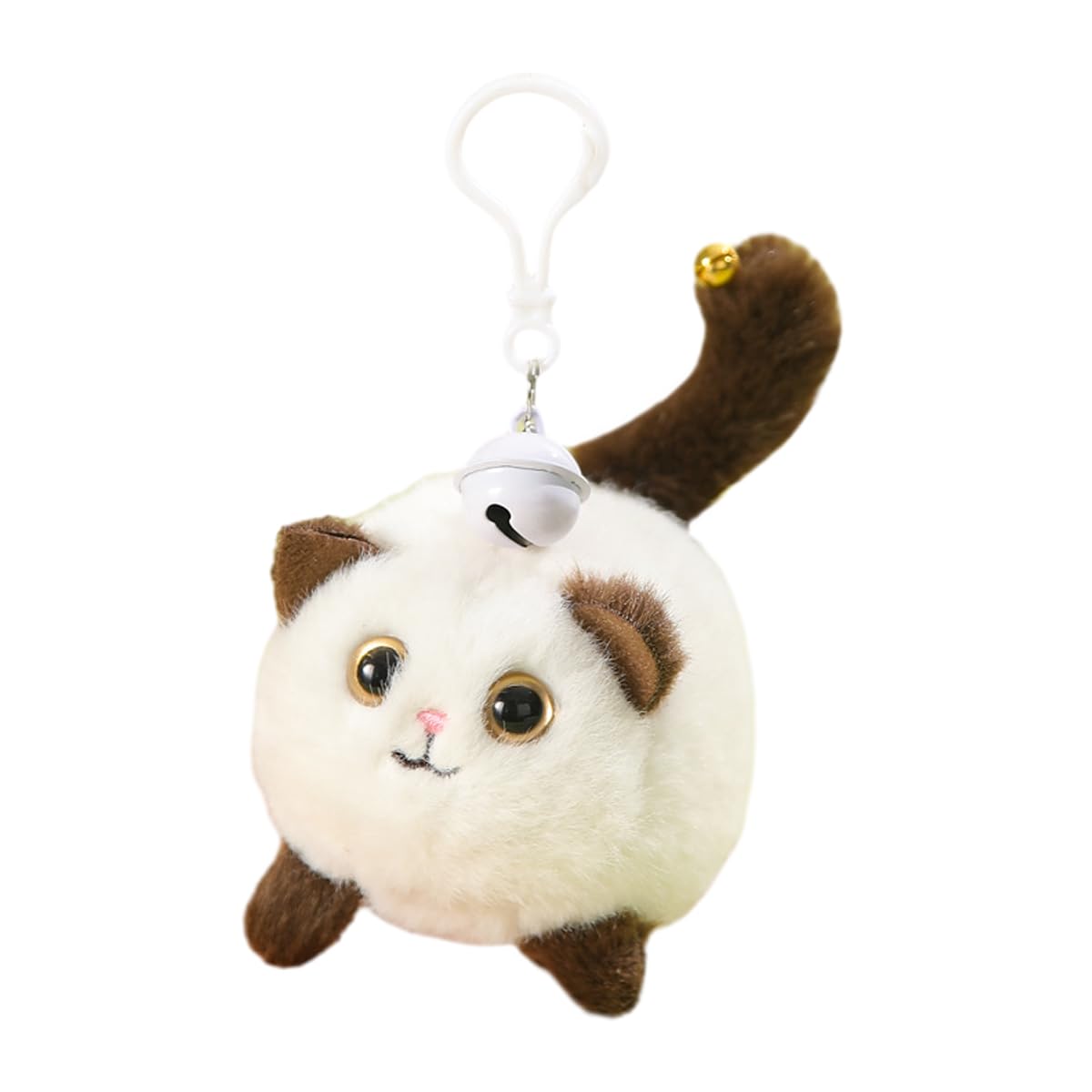 Amazon.co.jp: キーホルダー 猫 ぬいぐるみ 3D白ウサギ 尻尾を振る 音