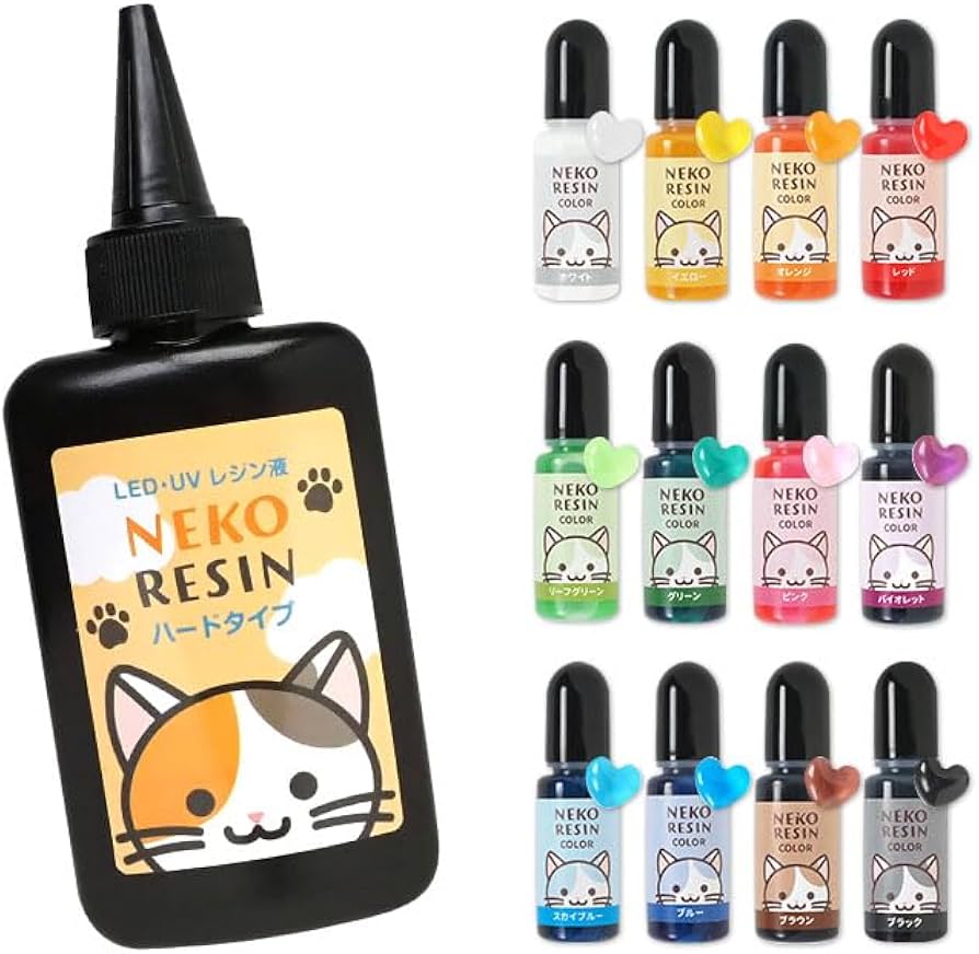 Amazon.co.jp: 【レジン液セット】レジン着色料12色 ＆ ハードレジン