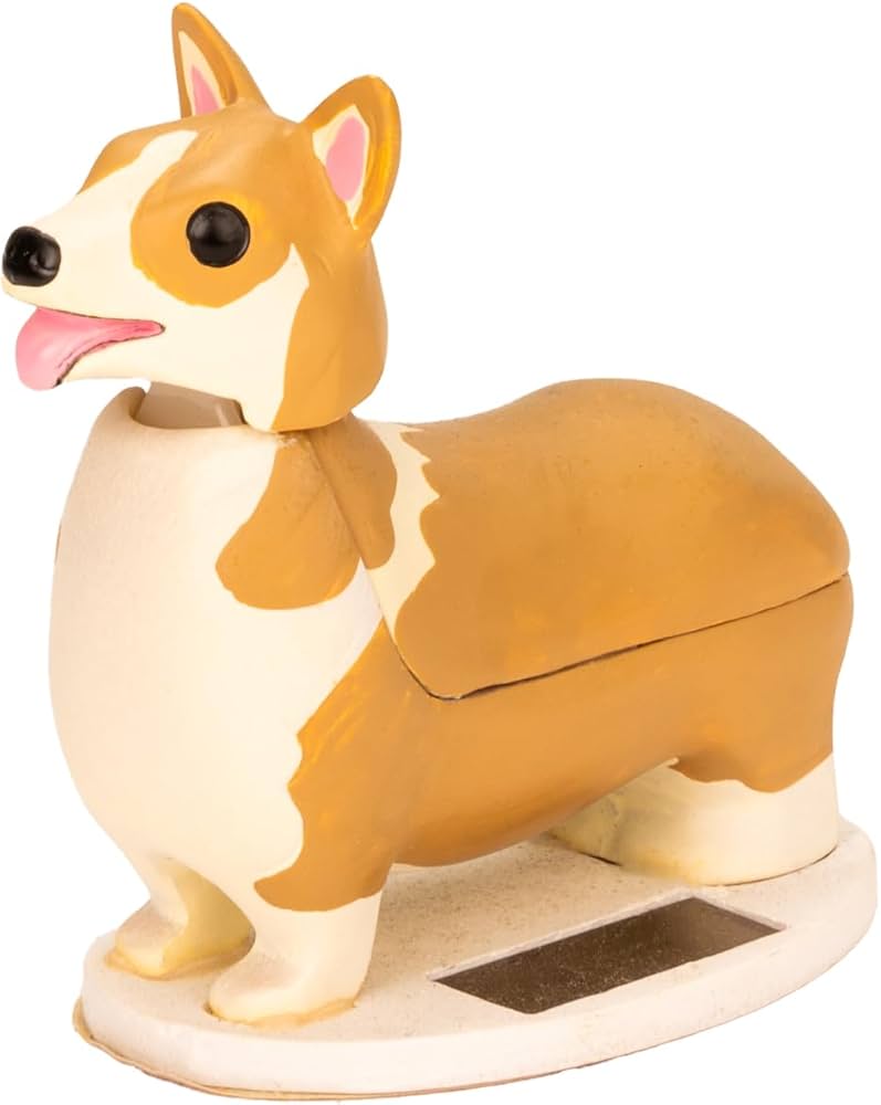 Amazon.com: Kikkerland Solar Powered Corgi Dog Figurine: Fun