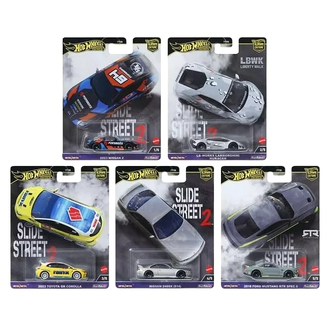 Amazon.com: Hot Wheels 2024 Car Culture Slide Street 2 – 5-Pack