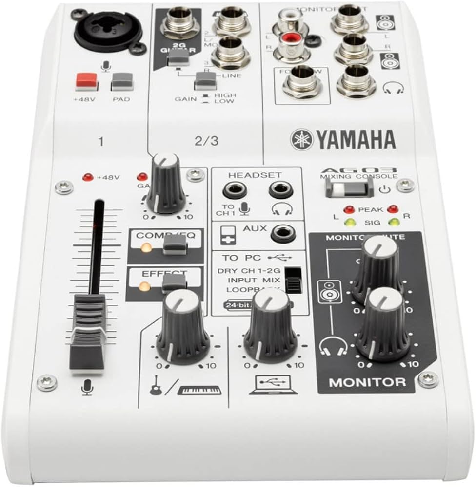 Yamaha AG03 3-Channel Mixer / 1 Microphone : Amazon.ca: Musical