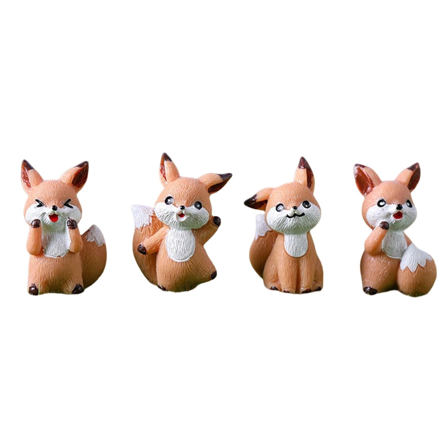Amazon.com: Mini Fox Animal Figurines, Miniature Fox Fairy Garden