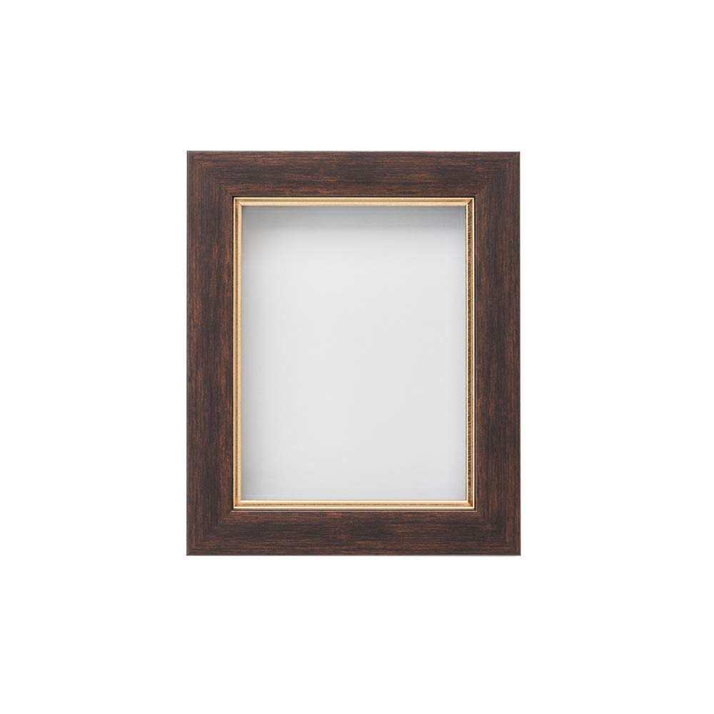 Amazon | アルナ 樹脂額 油縁 「ダブルフレーム」 面金付き オーク F-6