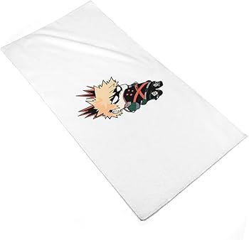 Amazon｜ヒロアカ 爆豪勝己 フェイスタオル 速乾 吸水 大きめ ふわふわ