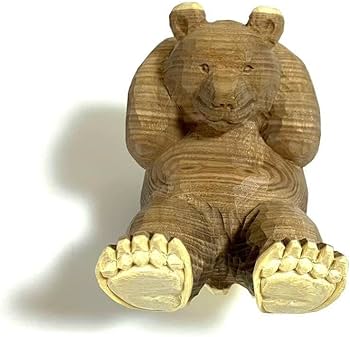 Amazon.co.jp: 伊藤幹男 みきおさんのクマ 腹筋熊 木彫りの熊/八雲