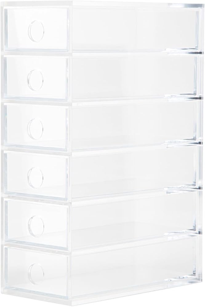 Amazon｜無印良品 アクリル小物収納・6段 約幅8.7×奥行17×高さ25.2cm