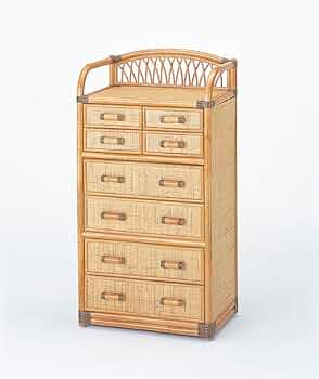 Amazon｜籐チェスト ラタン 籐家具 引き出し8杯タイプ 55センチ幅 収納