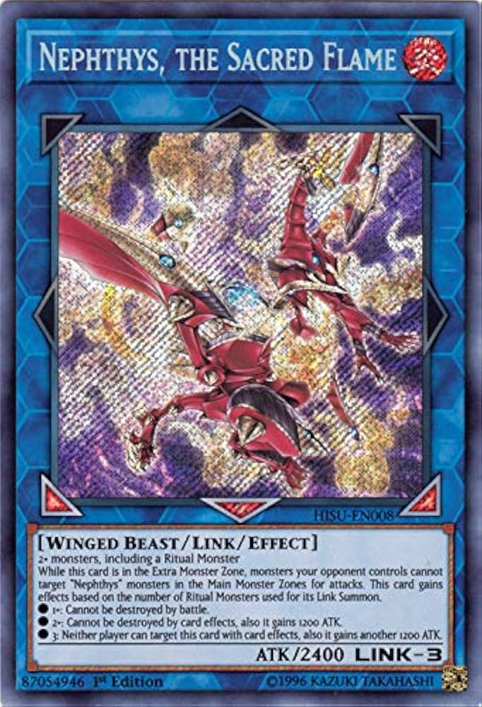 Amazon.com: Yu-Gi-Oh! - Nephthys, The Sacred Flame - HISU-EN008