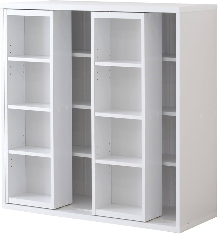 Amazon｜ワイエムワールド 本棚 棚 スライド式 大容量 幅90 奥行き34