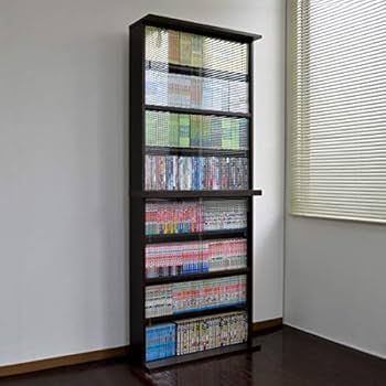 Amazon｜コミック収納 本棚 ガラス扉付き 書棚 ガラス扉付 ガラス扉