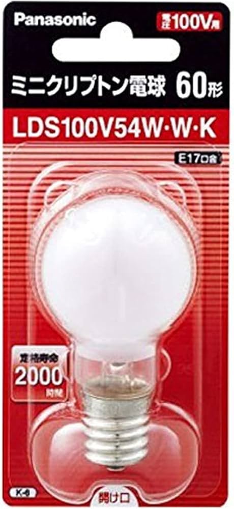 Amazon | ミニクリプトン電球 E17口金 35ミリ径 60形 ホワイト