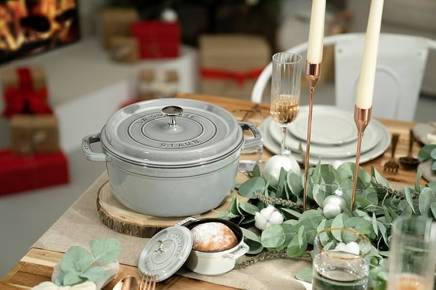 Amazon.co.jp: staub ストウブ 「 ピコ ココット ラウンド グレー 26cm