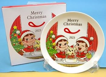 Amazon.co.jp: 不二家 ペコちゃん ポコちゃん クリスマスケーキ皿